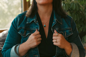 16x12mm oval labradorite cabochon set in a handmade 14k gold bezel with handmade bail by Brian Bibeau Designs.